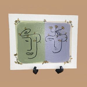 Abstract Dual-Tone Art Painting